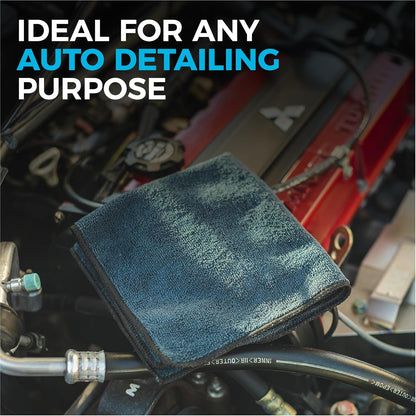 The Rag Company - All-Purpose Microfiber Terry Cleaning Towels - Commercial Grade, Highly Absorbent, Lint-Free, Streak-Free, Kitchens, Bathrooms, Offices, 300gsm, 14in x 14in, Green (12-Pack)