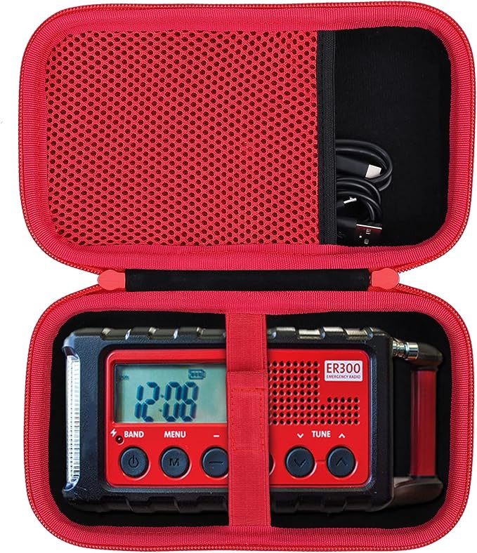 co2CREA Hard Case Compatible with Midland ER310/ER310PRO/ER210 NOAA Emergency Crank Weather Radio