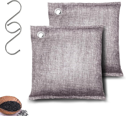 Activated Charcoal Odor Absorber, Odor Eliminator for Strong Odor,Coconut Shell Charcoal Air Purifying Bags for Home Car Closet Pet, Smoke Room Deodorizer