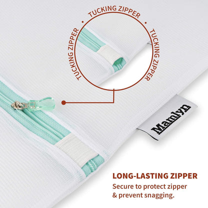 Mesh Laundry Bag for Delicates, Wash Bag for Underwear and Lingerie, Makeup Organizer Bag (2 Medium)