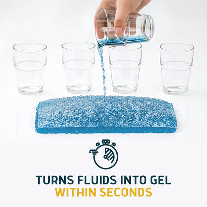 Lunderg Lemon Scented Super Absorbent Commode Pads - Medical Grade Value Pack 100 Count - for Disposable Bedside Commode Liners, Adult Chairs, Portable Buckets & Camping Toilet Bags - Light Scent