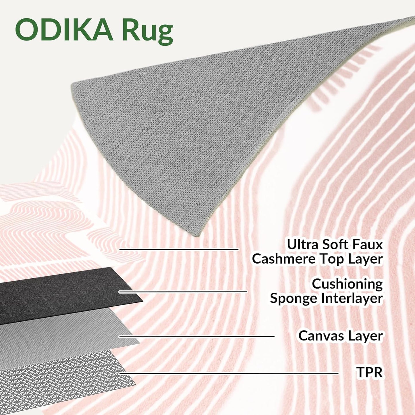 Ultra Soft Area Rug 6x9, Non Slip, Stain Resistant Living Room Rug, Washable Area Rugs for Living Room, Rugs for Bedroom, Modern Abstract Style (Pink, 6x9)