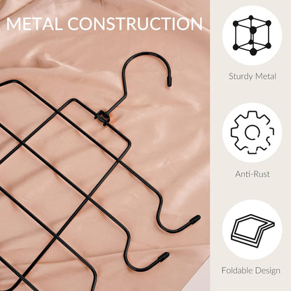 ZEDODIER Tank Top Hanger, 4 Pack Space Saving Bra Hangers, Non-Slip Hanging Sport Bras Holder, Closet Organizers and Storage for Camisoles Tank Tops Bras Ties Swimsuits Strappy Dress, Black