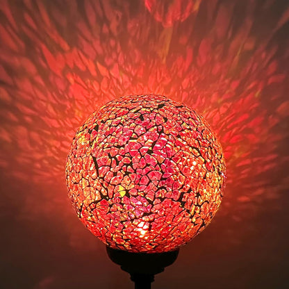 VCUTEKA Solar Garden Lights - Mosaic Solar Lights Outdoor Decor Pathway Light Waterpoof LED Stake Light for Landscape Lawn Patio Yard Decoration 1 Pack