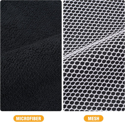 KinHwa Kitchen Washcloths for Dishes Absorbent Microfiber Dish Cloths Quick Dry Dish Rags with Poly Scour Scrub Side Ideal for Kitchen Cleaning (Black, 12inchx12inch 9 Pack)