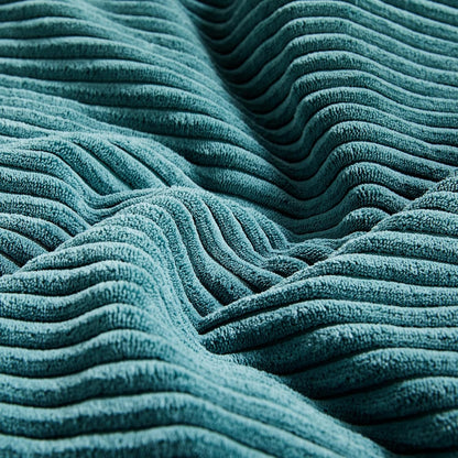 Fancy Homi 2 Packs Teal Euro Decorative Throw Pillow Covers 28x28 Inch for Couch Bed Sofa, Rustic Farmhouse Boho Home Decor, Soft Corss Corduroy Patchwork Textured Square Cushion Case 71x71 cm