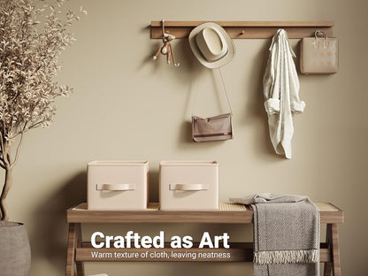 Storage Bins, Fabric Satin Storage Baskets for Shelves, 16.25" L*12" W*10" H Collapsible Storage Bins with Handles for clothes, Closet Baskets and Bins with Handles, Blush Pink, 3-Pack