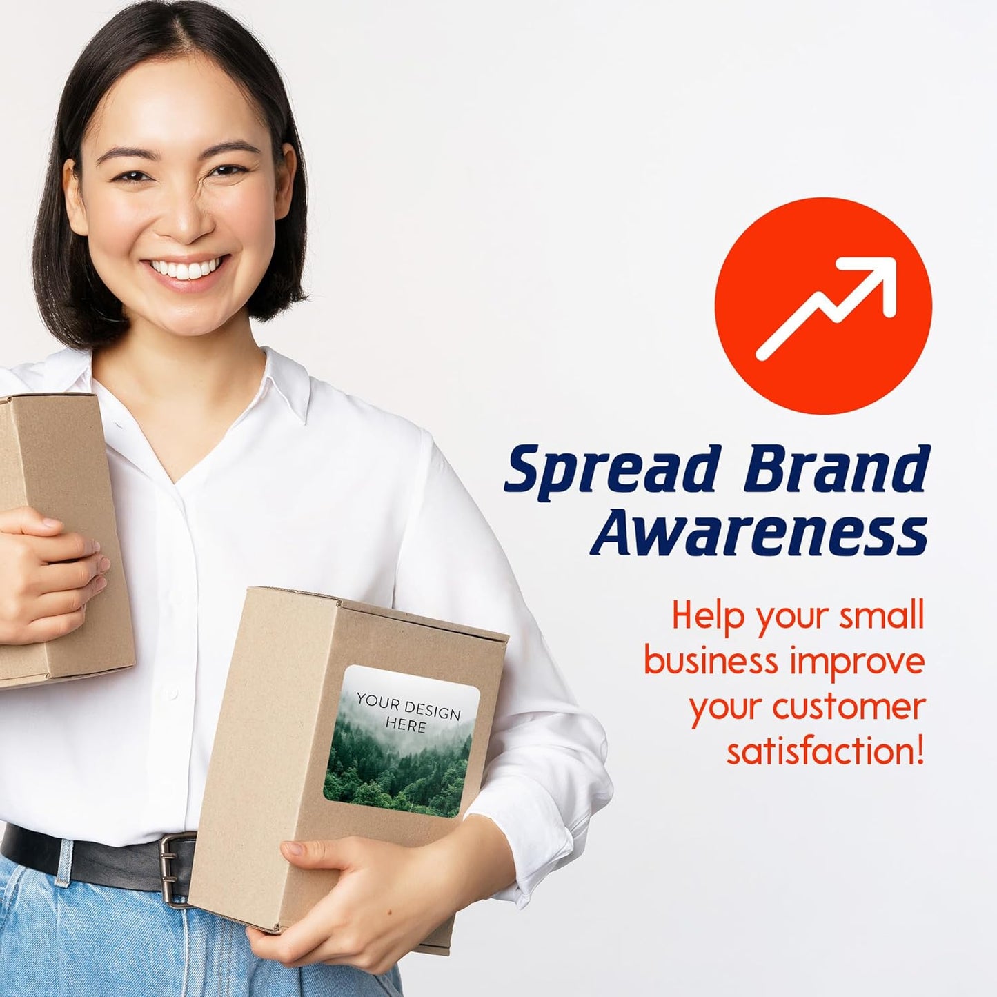 100 Custom Vinyl Stickers - Upload Your own Image, Text, Design, Logo - Personalized Logo Labels for Handmade, Packaging, Bottle, Jars, Candle, Brand Stickers (Foggy Valley, 5x5 Square)