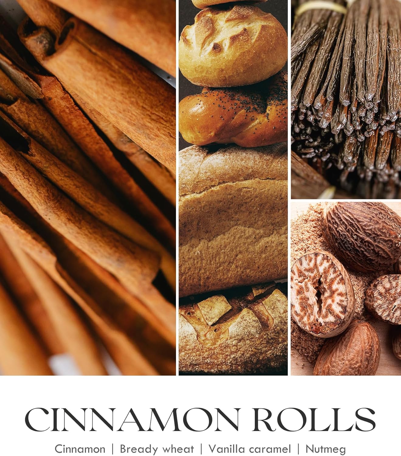 AOOVOO Cinnamon Scented Candles for Women - Aromatherapy Candle with Crystals Inside, 10oz Soy Candles for Home Scented, Birthday Gifts Candle for Women Mom