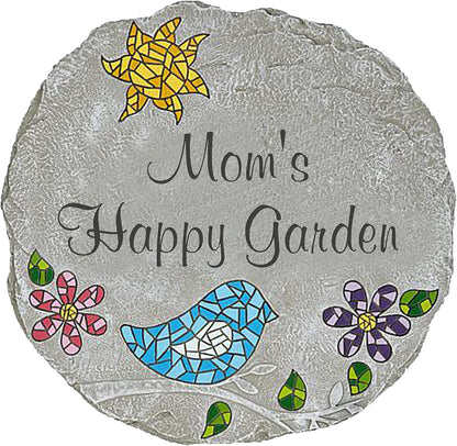 Let's Make Memories Personalized Mosaic Garden Stone - for Grandma, Mom - Large Stone - Personalize Message