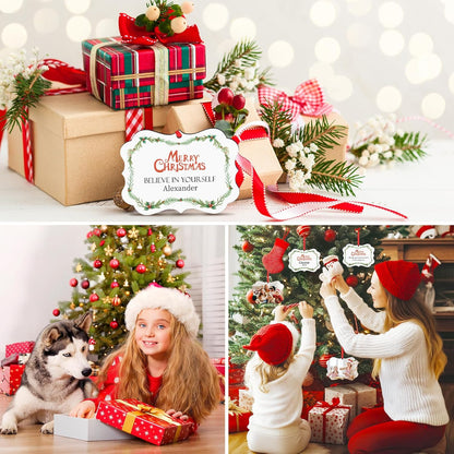 Personalized Christmas Ornaments 2025 Wood Custom Photo Picture Text Christmas Ornament Personalized Ornament Christmas Xmas Tree Decorations for Kids Couples Family Friends