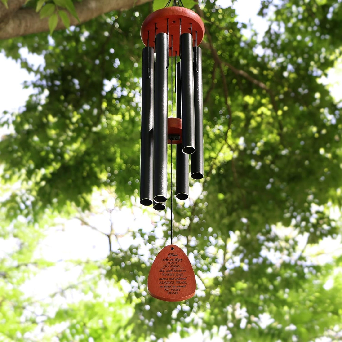 Memgift Memorial Wind Chimes - Sympathy Gift for Loss of Loved one, Weather-Resistant Outdoor Keepsake for Garden in Memory of Family