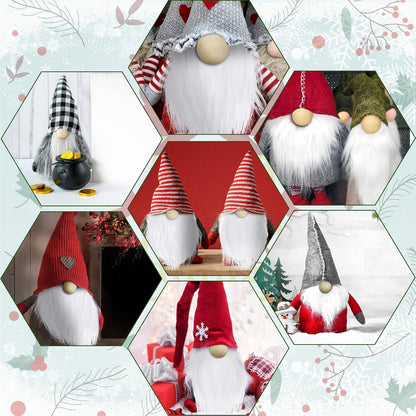 60 Pcs Gnomes Beard Sets Faux Fur Pre Cut Gnomes Beard Foam Cone Foam Handmade Wood Balls for Halloween Christmas Day Crafts(White)