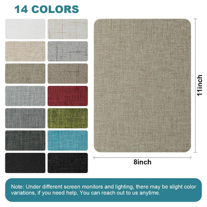 J.CARP 2Pcs Linen Repair Patches, Large Self-Adhesive Fabric Patch for Sofas, Couch, Furniture, Car Seats (8 * 11 inches-2PCS Khaki)