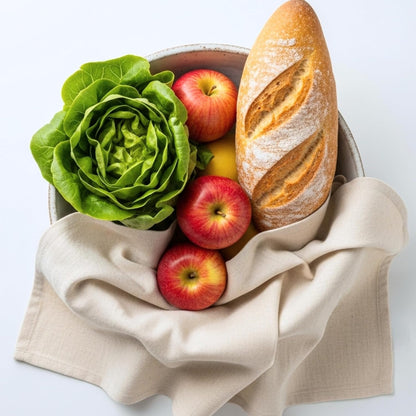 WHITEWRAP Flour Sack Towels| Tea Towel for Crafts| Kitchen Dish Cotton Blank Towel for Embroidery| Baking Bread Proofing Linen Cover| Thick Absorbent Quick Dry| 12Pack 28"x28" Natural