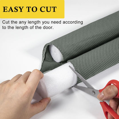 fowong Door Draft Stopper 30" Adjustable Under Door Draft Stopper, Soundproofing Nosie Blocker Seal Large Gap, Grey