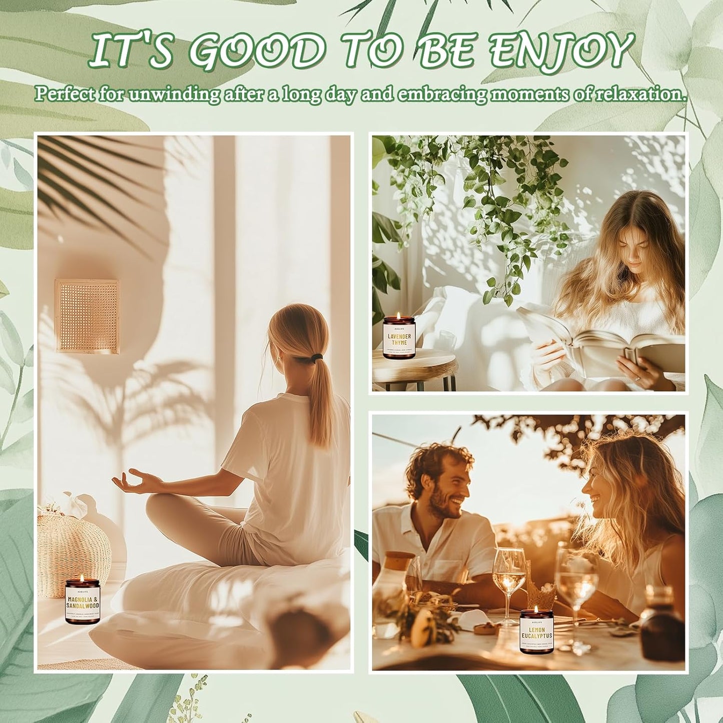 Scented Candles for Home - Amber Patchouli Candle | Aromatherapy Candle Gift for Women & Men, Soy Candles for Home Scented - 7oz, Soy Wax, Patchouli Scent Home Fragrance