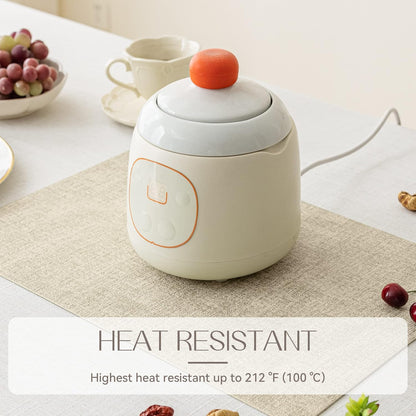 Romanstile Vinyl Placemats Set of 12-12 X 18 Inch - Heat Resistant Place Mats 100% Waterproof Oilproof Wipeable Reversible Faux Leather Table Mats for Kitchen/Dining/Party/Outdoor, Beige