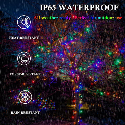 Upgrade Solar String Lights for Outside 4 Pack Total 132FT 400LED String Lights Outdoor with 8 Modes, IP65 Waterproof Outdoor Solar Twinkle Lights, Garden Tree Party Christmas Decorations, Multicolor