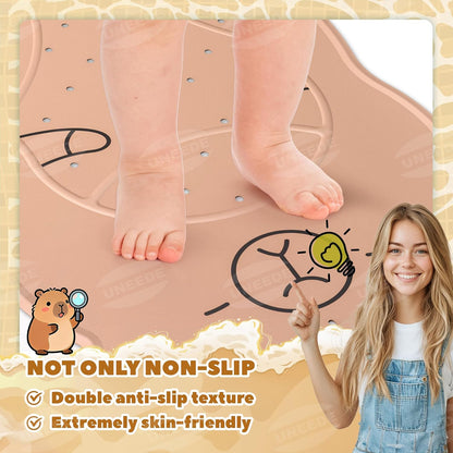 UNEEDE Kids Bathtub Mat Non Slip Shower Mat for Toddlers, Washable Anti Slip Tub Surface, Soft Rubber Mat for Bathtub Shower, Waterproof Bathtub Essentials for Children