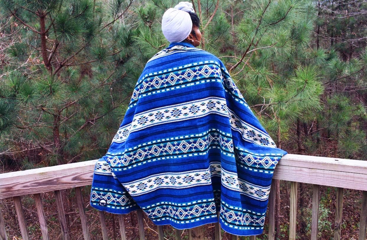 Inca Aztec Throw, Queen, King Blanket | Southwest Indian Navajo Boho Style | Native Cover for Camping, Bedding, Couch, Vanlife | Faux Alpaca, Lightweight, Hypoallergenic (Teal, Queen)