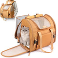 Cat Carrier Backpacks, Expandable Cat Backpack with Breathable Mesh, Pet Carrier Backpack for Cats Small Dogs Puppies,Foldable Carrier Backpack Great for Travel Hiking Camping Vet Visit Outdoor