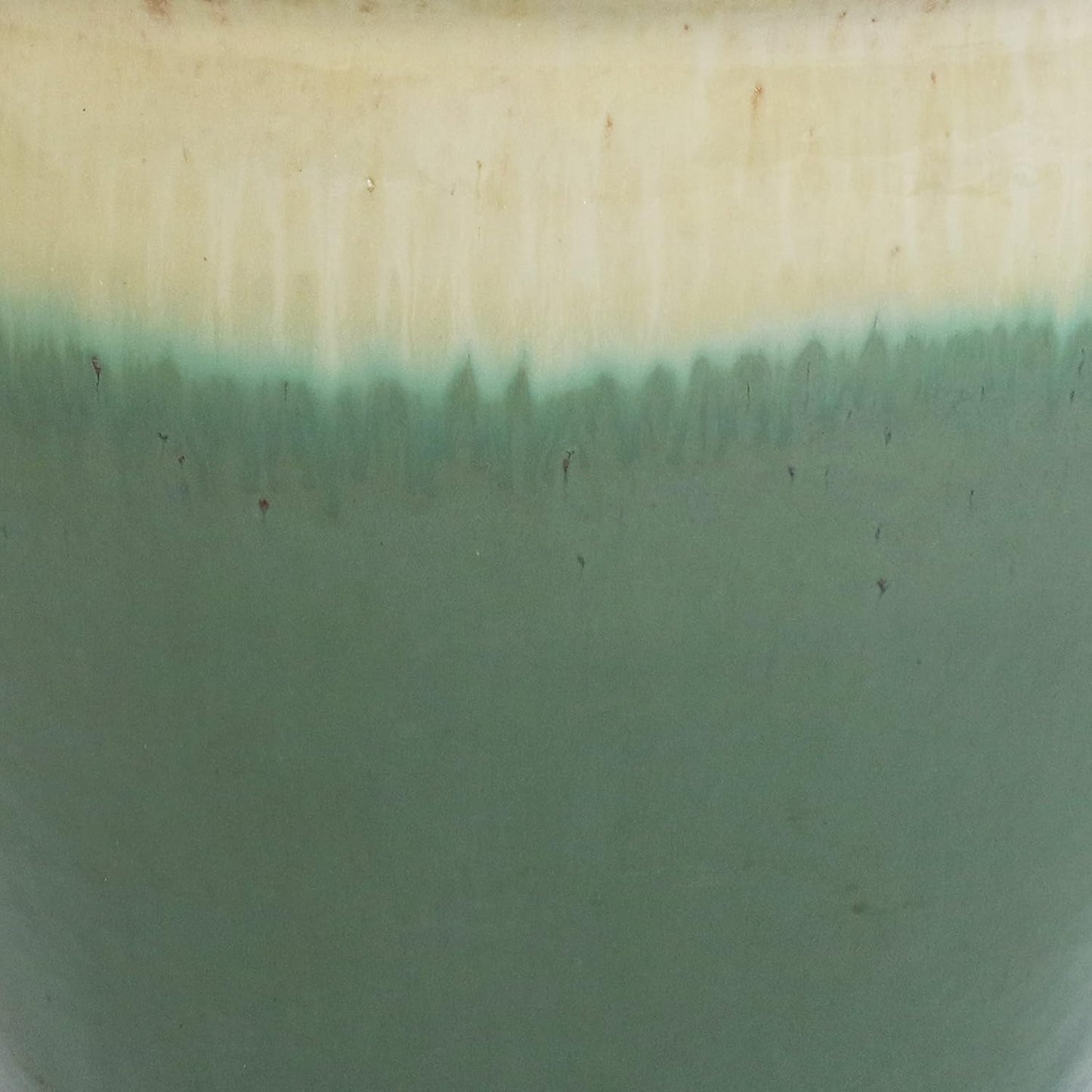 Sunnydaze Chalet Large Ceramic Plant Pot - Round Outdoor Glazed Ceramic Planter Pot with Drainage - Seafoam - 14.5"