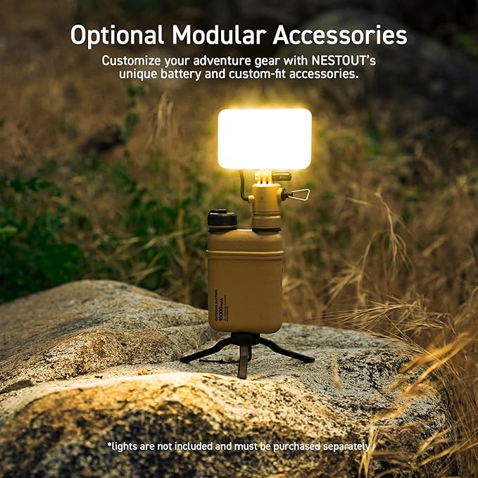 ELECOM NESTOUT Rugged Power Bank, 15000mAh Outdoor Charger, 32W USB C Fast Charging PD, Waterproof IP67, Heavy Duty Shockproof, Tactical Battery Pack for iPhone Tablet Hiking Camping Survival (Black)