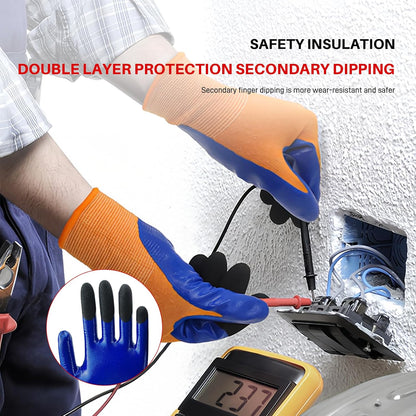 400V Electrical Glove For Men XL - Arc Resistant,Flame Retardant,Low Voltage Insulated Gloves,Safety Electrician Gloves,Rubber Non Slip