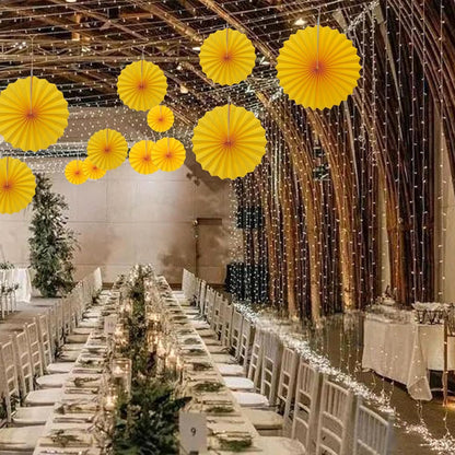 Morange Party Decorations,,Halloween Decor Events Accessories，Orange Birthday Decorations,Sunset Party Decorations,Party Fans 30 Color DIY Set (Morange)