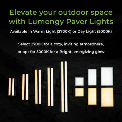 LUMENGY Paver Light 6×9 Inch, (5.82 inch X 8.85 inch) Glare-Free 5000K Brick Lighting for Paver Driveways, Pathways, Patios & Garden,12V, Waterproof & Drive-Over Rated