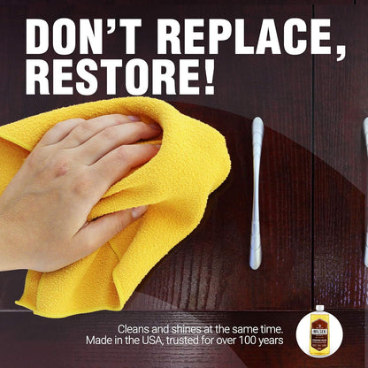 Milsek Furniture Polish and Wood Cleaner with Lemon Oil - Multipurpose Solution for Home Improvement from Hardwood Floors to Kitchen Cabinets - 12 Fl Oz (Pack of 12)