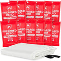 Prepared Hero Emergency Fire Blanket - 12 Pack - Fire Suppression for Kitchen, 40” x 40” Fiberglass Fire Blanket for Home