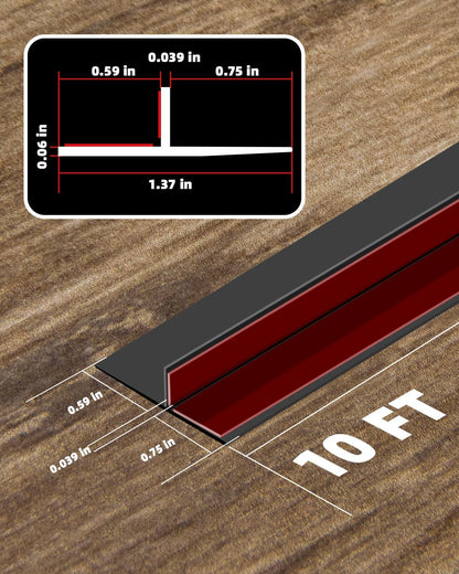 Orghtin T-Shaped Silicone Seal Strip, Black Door Sealer Weather Stripping Door Seal Strip, 10Ft Door Draft Stopper for Side of Door