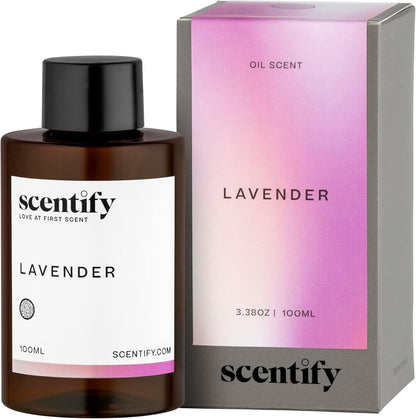 Scentify Lavender Musk Aroma Oil Refill Scent for Oil Diffusers - Bergamot, Vanilla, Cedarwood Scents - Luxurious Relaxing Aromatherapy Diffuser Fragrance 100ml, 3.38 oz