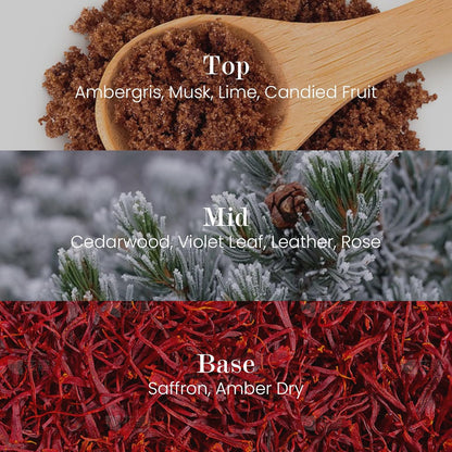 M&SENSE Natural Soy Candle| Leather Night | 16.6 oz, 95H Burn | Minimalist Scented Candle for Relaxation, Gifting, Home Décor | for Bedroom, Office, Party Large