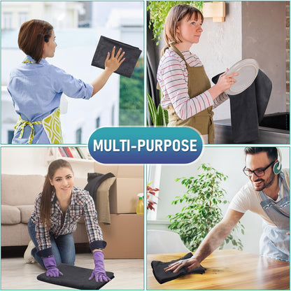 Newwiee 6 Pcs Extra Large Microfiber Cleaning Cloth 30" x 20" Washable Reusable Microfiber Towel Streak Free Lint Free Cloth for Cleaning Home Glass Office Window Bathrooms (Gray)