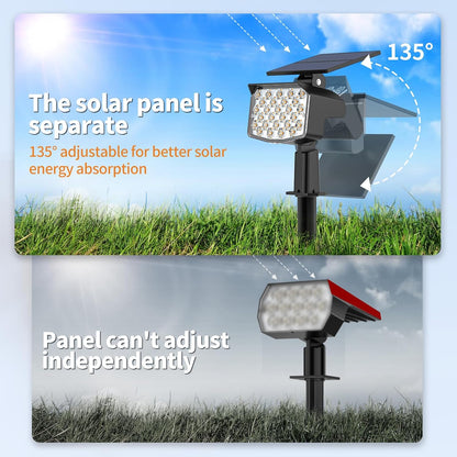 WELALO Solar Spot Lights Outdoor, [6 Pack/3 Modes] Solar Landscape Spotlights, Adjustable Solar Powered Security Lights, IP65 Waterproof Wall Lights for Walkway, Yard, Garden, Driveway (Warm White)