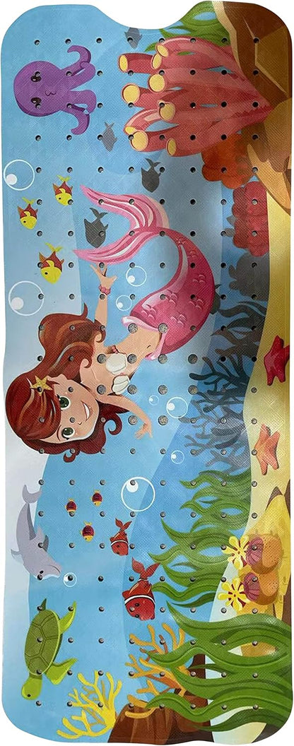 Mermaid Bath Mat - Bath Grips for Tub Kids - Anti Slip Bath Mat for Kids - Bath Mat for Baby - Bath Mat for Toddler - Tub Mat for Baby - Bathtub Safety for Toddlers - Bathtub Mat Kids (Bath Mermaid)