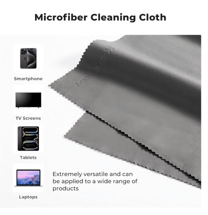4 Pack 16''x16'' Extra Large Microfiber Cleaning Cloths, K&F Concept Oversized Microfiber Cloths for TV Screen, Electronics, Laptops, Telescope, Computers, Eyeglasses, Gray