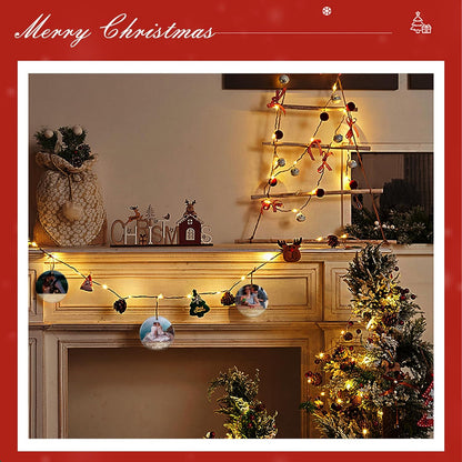 Personalized Christmas Ornaments, Custom Photo & Text 2025 Christmas Tree Ornament, Ideal for Xmas Decorations, Baby Showers, Weddings, Birthdays, Gifts for Mom, Dad, Kids, Pets, Friends