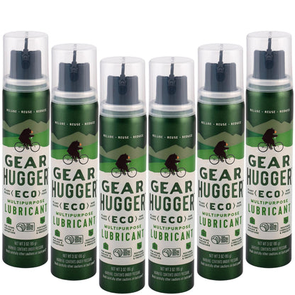 Gear Hugger Multipurpose Lubricant - Eco-Friendly (3 oz, Pack of 6), Rust Remover - Garage Door Lubricant Spray, Door Hinge Lubricant & Lock Lubricant - Plant-Based, No Petroleum, No PTFE