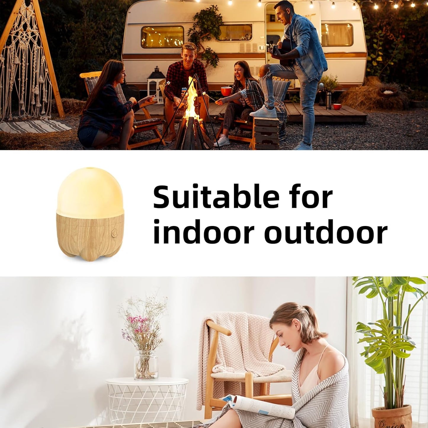 150ML Rechargeable Battery Essential Oil Diffuser, Portable Cordless Aromatherapy Diffuser with 7 LED Color Changing Lights, for Bedroom, Office, Outdoor