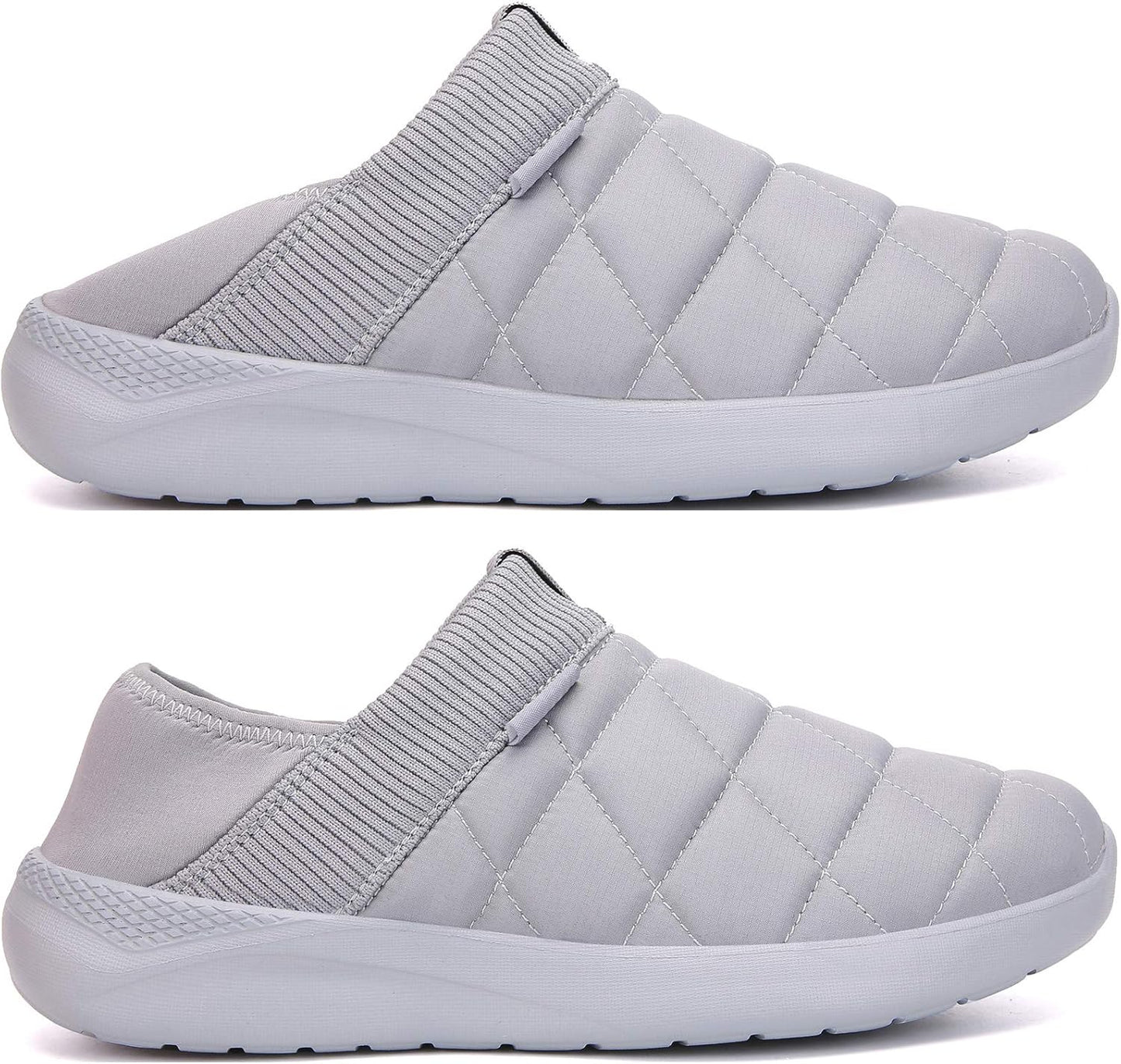 KUBUA Slippers for Men and Womens Indoor House Shoes Plush Slip on Outdoor Garden Loafers