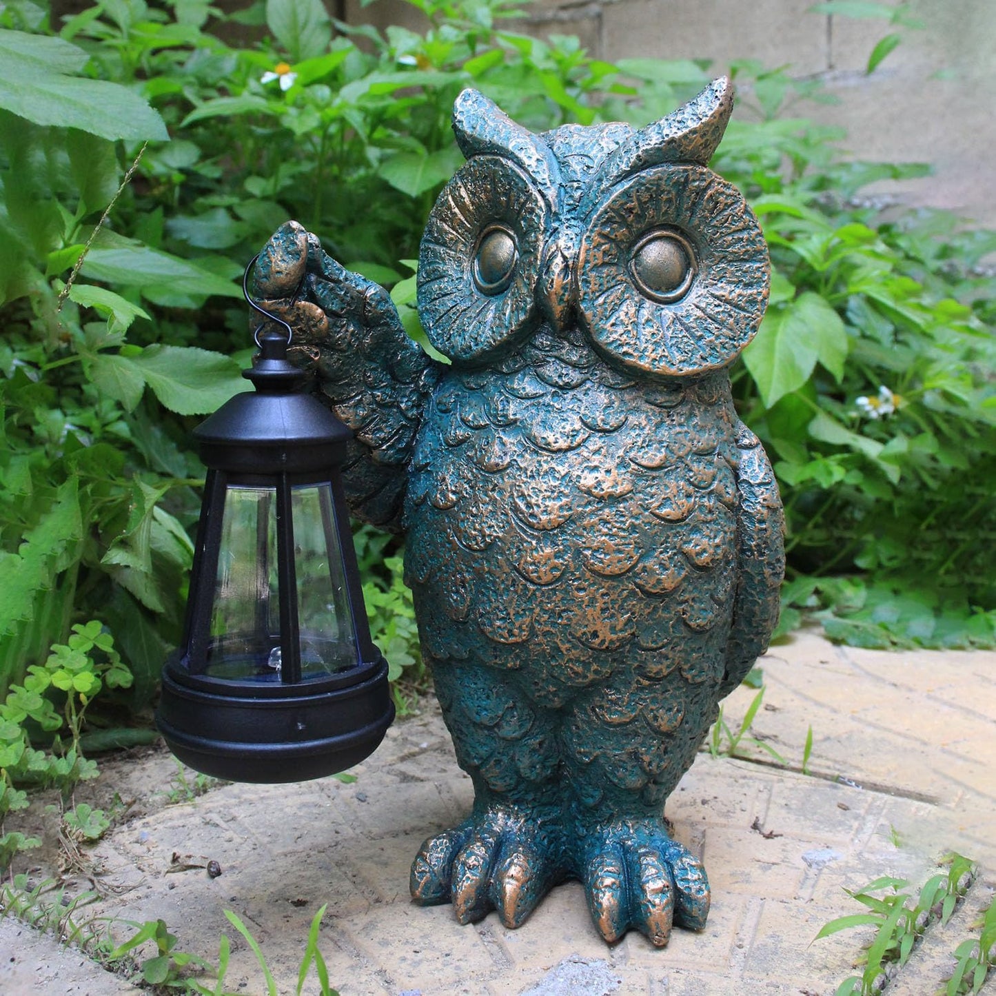 Garden Statues Outdoor, owl Figurines Decorated with Solar Lights, Unique Christmas Birthday Gifts for Moms, Grandmas, Women, Wives, Sisters