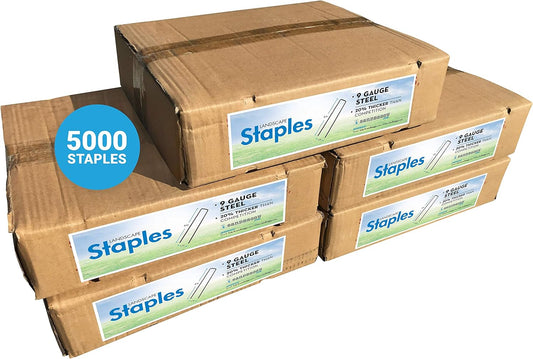 Sandbaggy 6 inch Landscape Sod Staples (9 Gauge Steel) ~ Great for Hard Soil - 20% Thicker Than Competition - Trusted by Farmers & Contractors Across USA (5000 Staples)