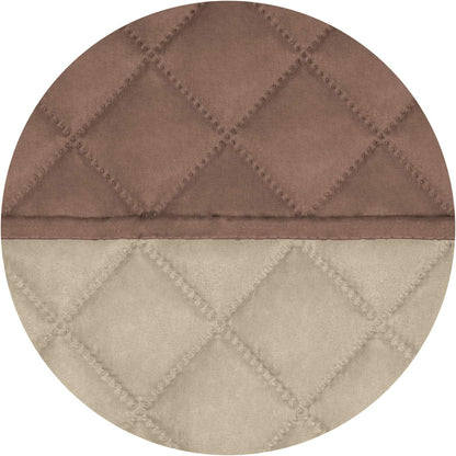 PureFit Reversible Quilted Sofa Cover, Water Resistant Slipcover Furniture Protector, Washable Couch Cover with Non Slip and Elastic Straps for Kids, Dogs, Pets (Oversized Recliner, Brown/Beige)