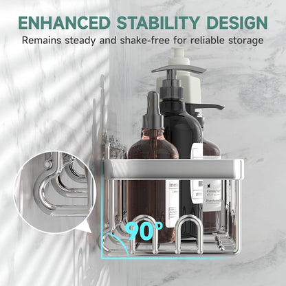 Veken Shower Caddy 6-Pack, Family Choice Award Winner, Large Wall Mounted Shower Rack, Bathroom Shelves Over Toilet, Organizer Storage Accessories with Soap Dish&Toothbrush Holder