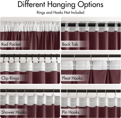 MIULEE Hot Pink Velvet Curtains 96 inches 2 Panels - Luxury Room Darkening Window Drapes for Bedroom Living Room Thermal Insulated Super Soft Blackout, Back Tab Rod Pocket Pinch Pleated, W52 x L96