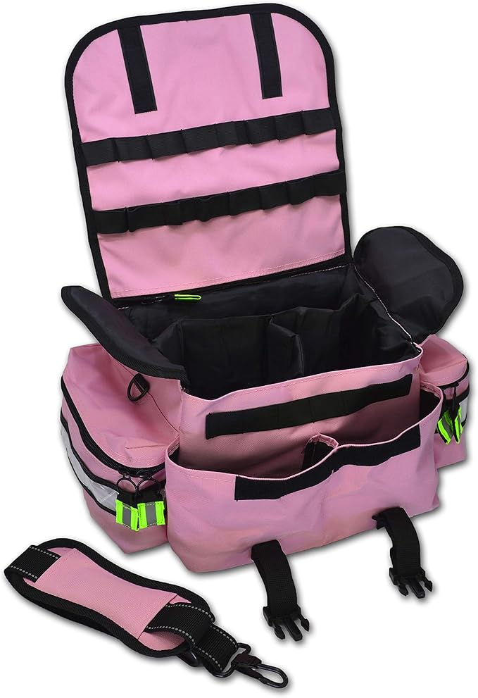 Lightning X Small Medic First Responder EMT Trauma Bag Stocked First Aid Trauma Fill Kit A (Pink)